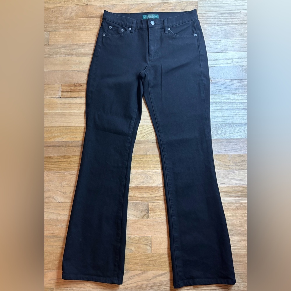 Lauren Jeans Co Ralph Lauren Women's Jeans Size 6 Black Denim Classic Bootcut
